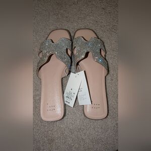 NWT sparkly slides. Just in time for the warm weather
